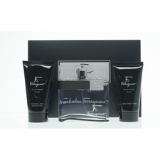Salvatore Ferragamo Men's F Black 3pcs EDT Gift Set Fragrances 8052464894680