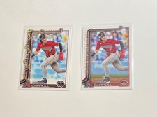 Corbin Carrol 2025 Topps Holiday #H158 & Series 1 #78 Arizonia Diamondbacks