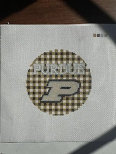 Purdue Ornament Hand Painted Needlepoint Canvas