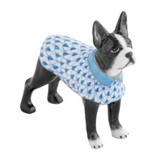 HEREND, BOSTON BULL TERRIER DOG,  BLUE  FISHN...