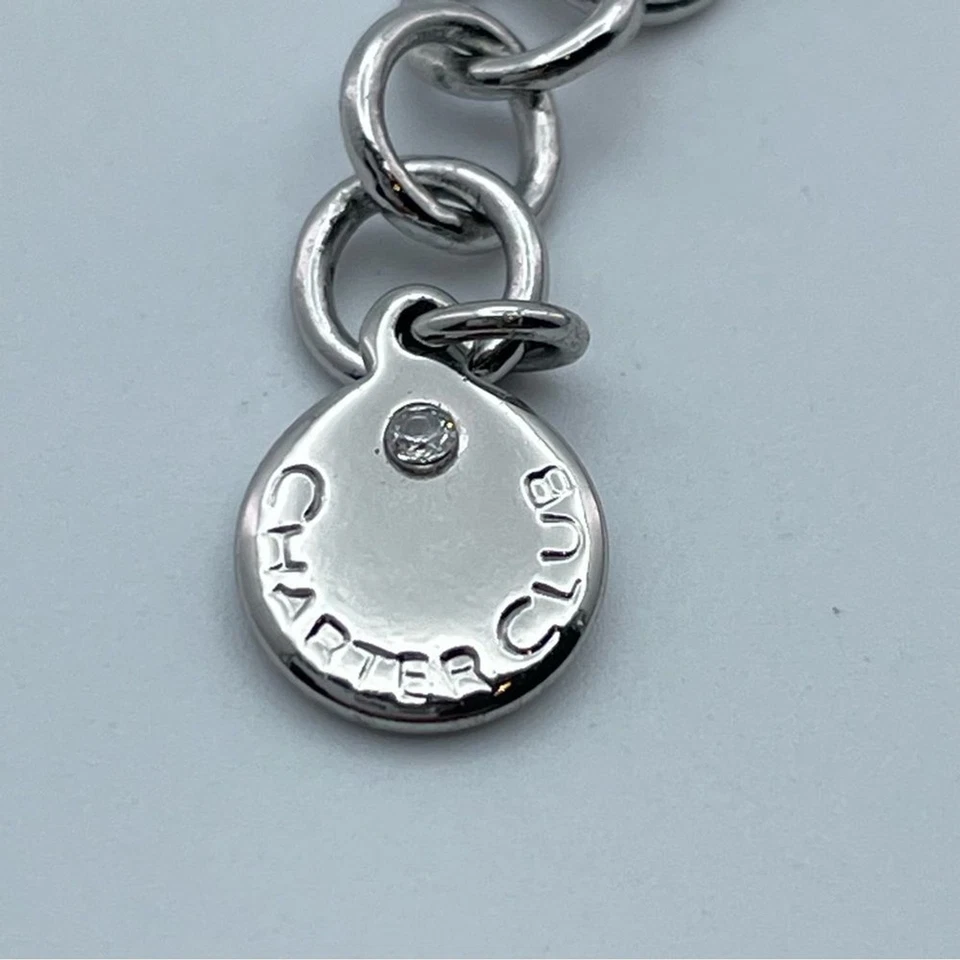 Collar Charter Club 3 Hilos Perla Ombre Distintivo Tono Plata Foto 3 de 4