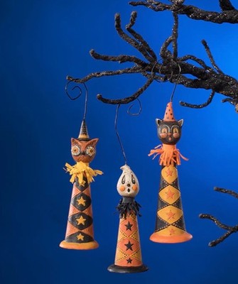 Johanna Parker Halloween Horn Ornaments Set Of Three