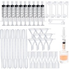 50pcs Perfume Refill Tool Kit,Plastic Dispenser 5ml/50pcs, Clear