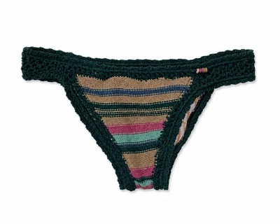 She Made Me Crochet Bikini Bottom Small Medium Boho Coastal Earthy Wanderlust - Image 1 of 4