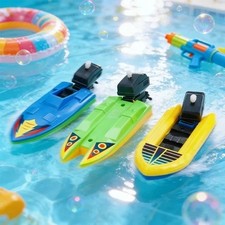 1Pc Speed Boat Clockwork Toys Ship Wind up Float in Water Kid Toys Classic Batht