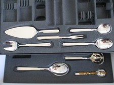 WMF ONDA CROMARGAN PROTECT SERVIERTEILE-SET 8-TEILIG EDELSTAHL TEILMATTIERT
