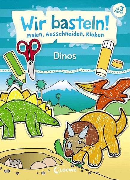 Dinosaurier Bastelset FüR Kinder Ab 3 Jahren, Malen, Ausschneiden, Kleben-image