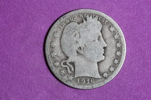 ESTATE FIND 1916 - D BARBER QUARTER!! #N07999