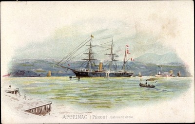 Litho Peruanisches Kriegsschiff, Apurimac - 10532519