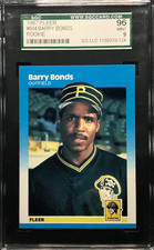 1987 Fleer Barry Bonds Rookie Card SGC 96 MINT! Pittsburgh Pirates RC #604. rookie card picture