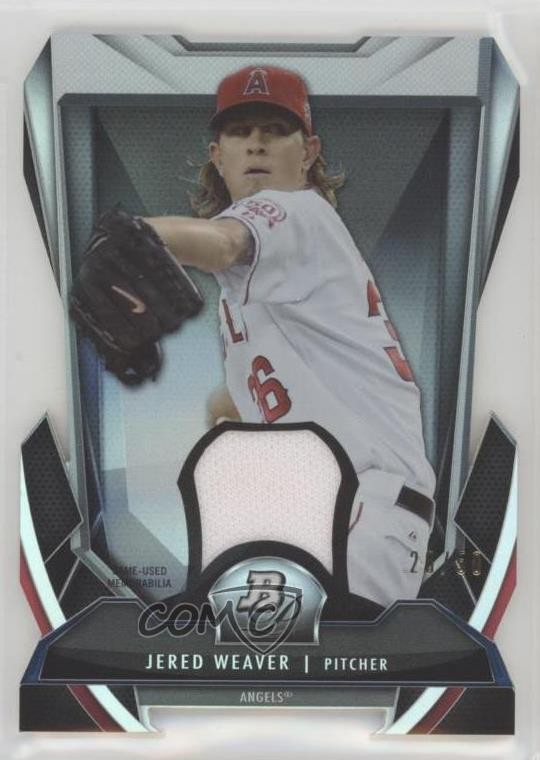 2013 Bowman Platinum Cutting Edge Stars Relic 28/50 Jered Weaver #CESR-JW 0uf1