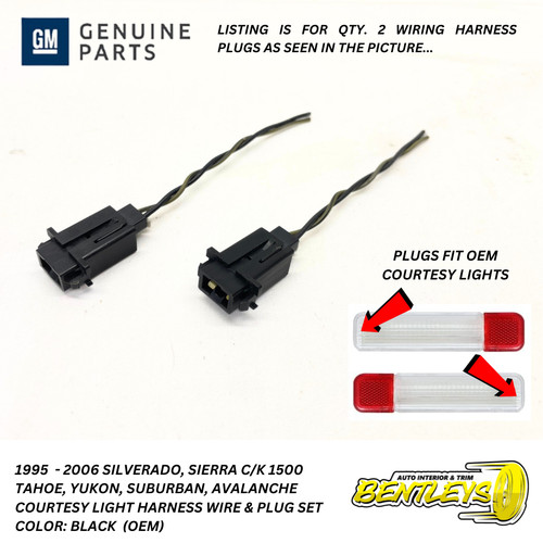1995 - 2006 SILVERADO SIERRA C/K TAHOE COURTESY LIGHT WIRING HARNESS & PLUG SET