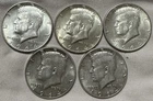 5-1964 50C Kennedy Half Dollars 4-Ds & 1-Philadelphia