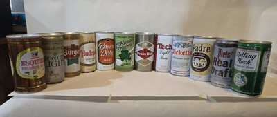 (12) Vintage Beer Cans EMPTY Open Mixed Brands Collection