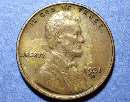 1931-S Lincoln cent  XF