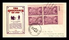 DR JIM STAMPS US COVER ORDINANCE OF 1787 FDC PLATE BLOCK SCOTT 795 IOOR CACHET