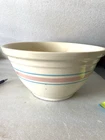 Vintage McCoy 12" Mixing Bowl Pink and Blue Stripe / Band