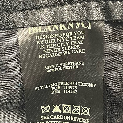 NWT! Blank NYC Off the Record Faux Leather Trouser Pants - Size 25 (MSRP $98) - Picture 13 of 13