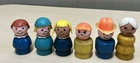 Vintage Fisher Price Wooden Little People Figures Boy Girl Assorted Lot of 6