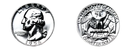 1956 TOP GEM-PROOF 25C RARER WASHINGTON QUARTER DOLLAR FROM ROLL! GEM PR++++!