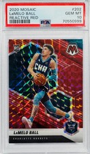 2020-21 Panini Mosaic - Rookie LaMelo Ball #202 Reactive Red Prizm (RC) PSA 10