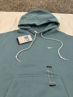 Nike Solo Swoosh Lab DX1355-464 Fleece Hoodie Aqua Noise Turquoise Med. NWT $100