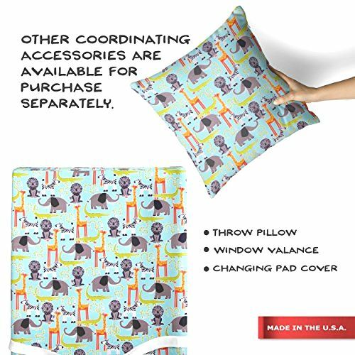 Glenna Jean Crib Fitted Sheet, Jungle Babies, Blue, Mini - Picture 5 of 7
