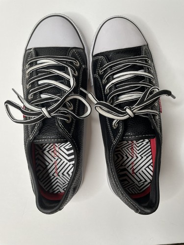 Levi’s Black Faux Leather Sneakers Shoes Women’s Size 8 - Picture 5 of 8
