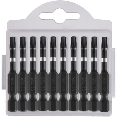 10pcs T25 Impact Torx Bit Set 50mm Screwdriver Driver Drill Bits Quick Change