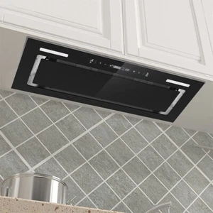 30in Hotte intégrée de la gamme d'insertion 900CFM Évent de cuisine en verre trempé avec/LED Nouveau