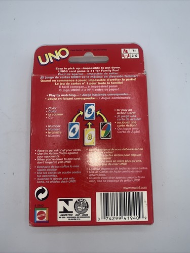 NEW Sealed UNO Card Game 2-10 Players - Bild 2 von 3