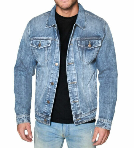 Men&rsquo;s Red Label Premium Faded Denim Cotton Jean Button Up 