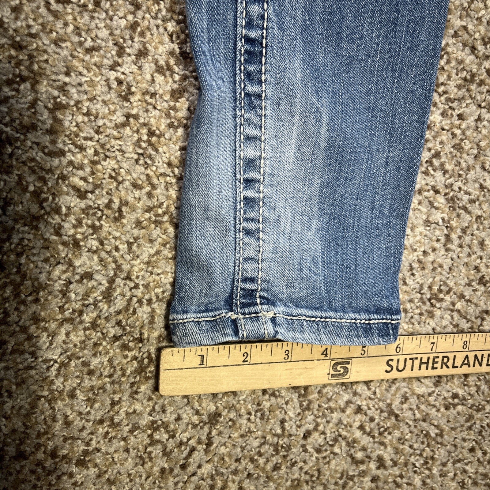 BKE Stella Low Rise Womens Stretch Blue Tapered Leg Jeans Size 28R (32 X 30) - View 10