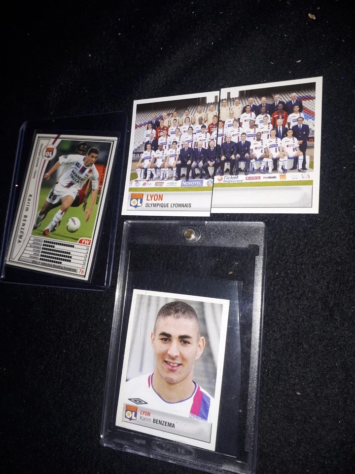 Karim Benzema Rookie Lyon KB9 Nueve panini Foot 2007 Rare Real de Madrid France - Photo 3/4
