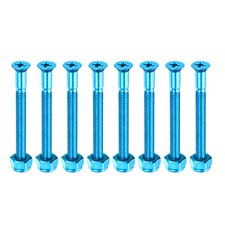 8pcs Skateboard Mounting Hardware 2" Carbon Steel Skateboard Screws, Blue