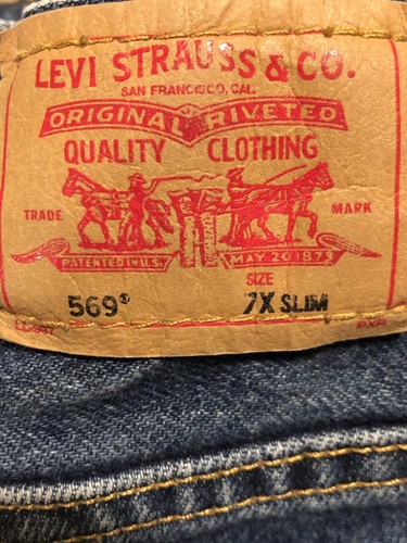 Levi's Vintage Boys Jeans 550 Size 7 Slim, 569 7X Slim & 569 Black 7X Loose Fit - Picture 4 of 11