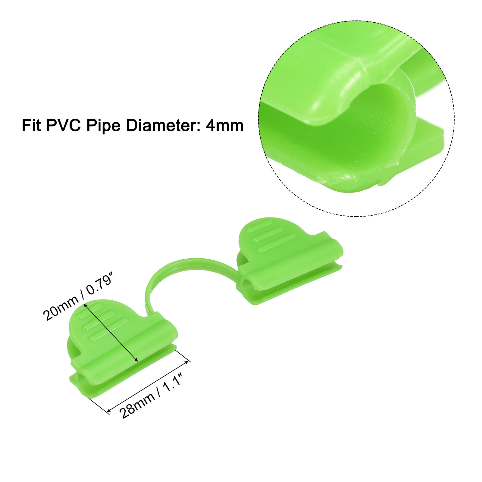 Greenhouse Clamps for 5/32" PVC Pipe, 40pcs Double Greenhouse Film