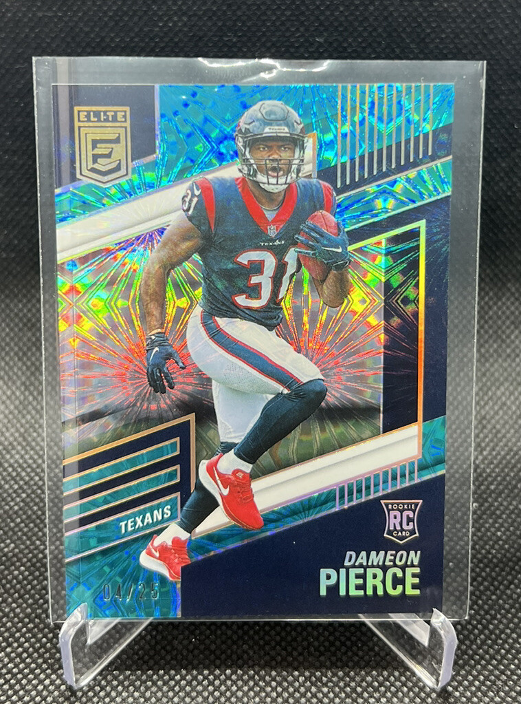 2022 Donruss Elite Dameon Pierce Teal /25 RC Houston Texans