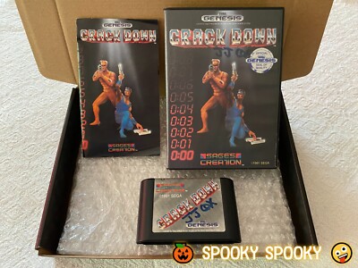 Crack Down Sega Genesis - NTSC-U/C USA GC CIB - High Quality Packing - Tracked