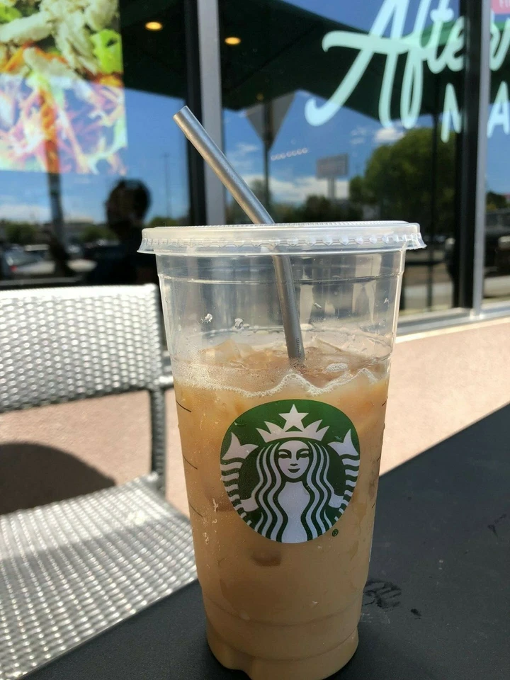 Reusable Titanium Straws 4pack with 2 straight, 2 bent and long brush included   - Image 3 of 4