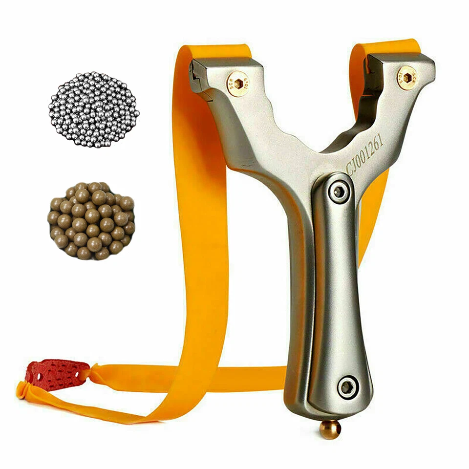 Catapulta Acciaio Inox Potente Fionda Sport Personali 100pz Palla Acciaio - Immagine 4 di 4