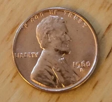 1960-D SMALL DATE SM DT LINCOLN CENT - "DIE CHIP" ERROR  (On both Obv & Rev) BU+