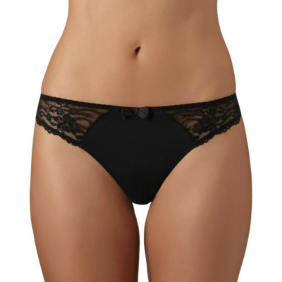 Sheer Lace Tanga Panty New Aubade Lingerie L'Insoumise Black S926