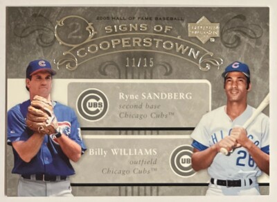 Ryne Sandberg Williams 2005 UD Hall Of Fame Signs Of Cooperstown 