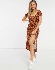New Orange Leopard Dress