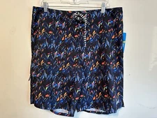 Dolfin Uglies Colorful Speed Racer 9" Board Shorts Tagged Size XL NWT Beach Surf