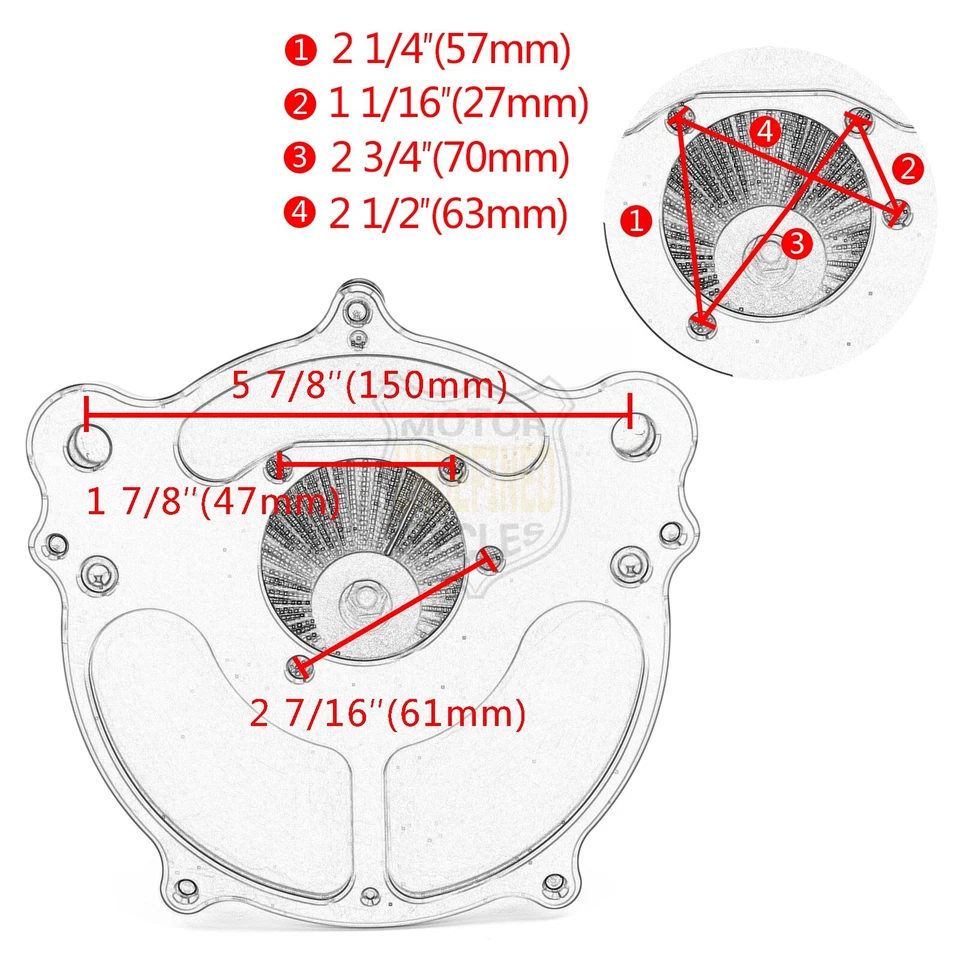 Clear Air Cleaner Intake Filter Kit For Harley Touring Road Glide Softail Dyna - Imagem 3 de 4