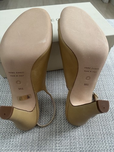 L’autre Chose summer sandals / heels 39.5 pale warm tan New With Box - Picture 6 of 7