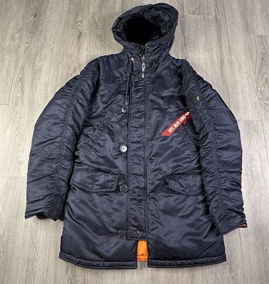 Alpha Industries N-3B Parka Extreme Cold Weather Parka SMALL Jacket Blue