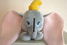 Disney Dumbo Plush Gray Elephant w/ Yellow Hat Red Collar Medium 2023